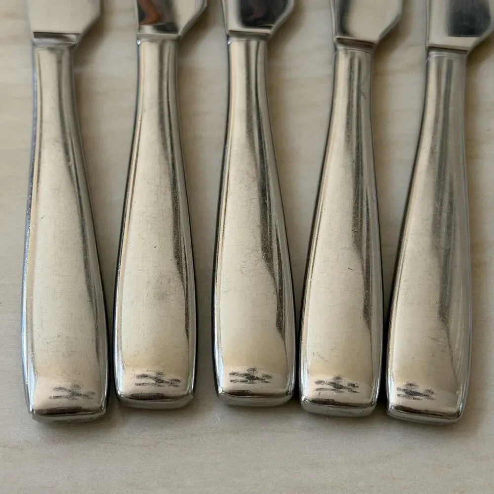 5pc Oneida USA Forte Heirloom Dinner Knives 9 1/2” Stainless